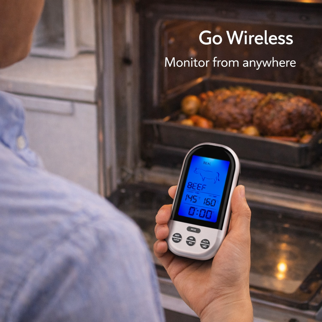 Wireless Meat Thermometer with Probe