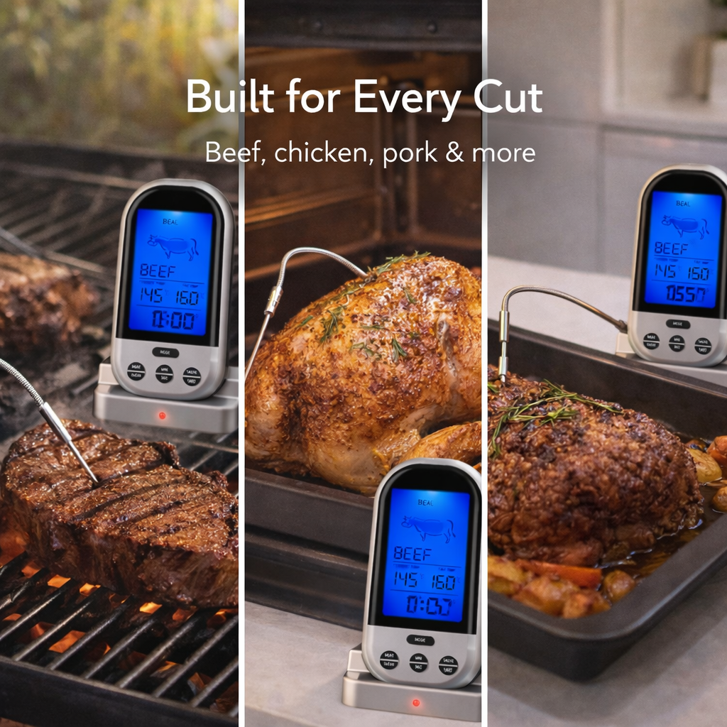 Wireless Meat Thermometer with Probe