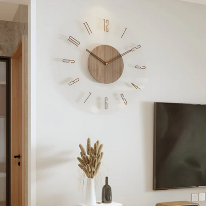 Quiet Wooden Contemporary Wall Clock