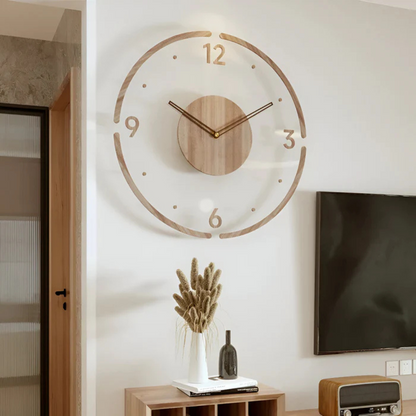 Quiet Wooden Contemporary Wall Clock