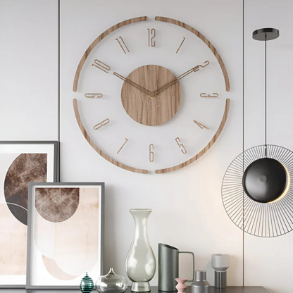 Quiet Wooden Contemporary Wall Clock