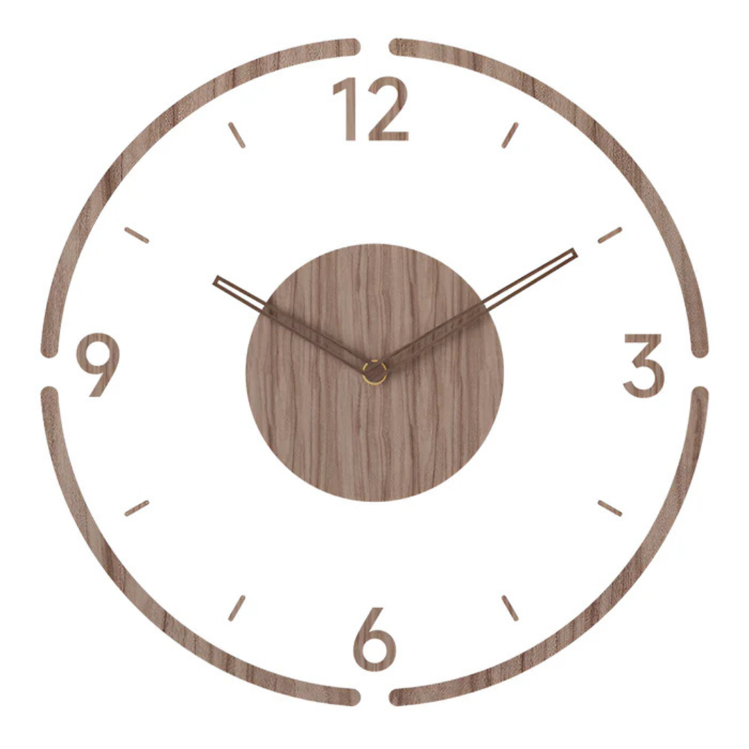 Quiet Wooden Contemporary Wall Clock