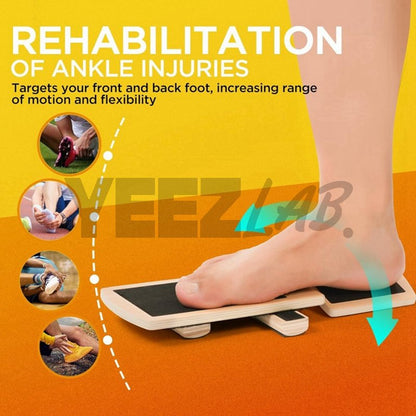 YeezLab™ Single Leg Balance Board – Wooden Ankle Strengthener & Stability Trainer