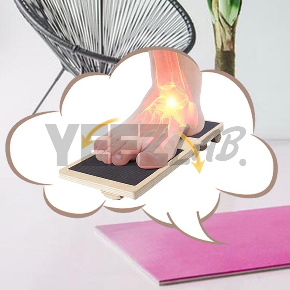 YeezLab™ Single Leg Balance Board – Wooden Ankle Strengthener & Stability Trainer