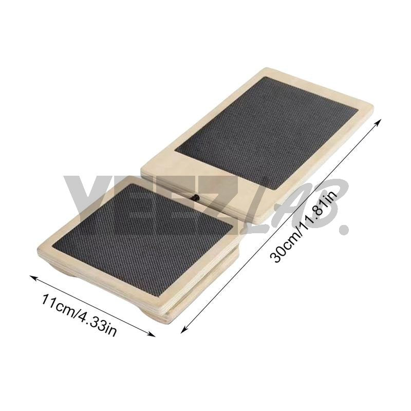 YeezLab™ Single Leg Balance Board – Wooden Ankle Strengthener & Stability Trainer