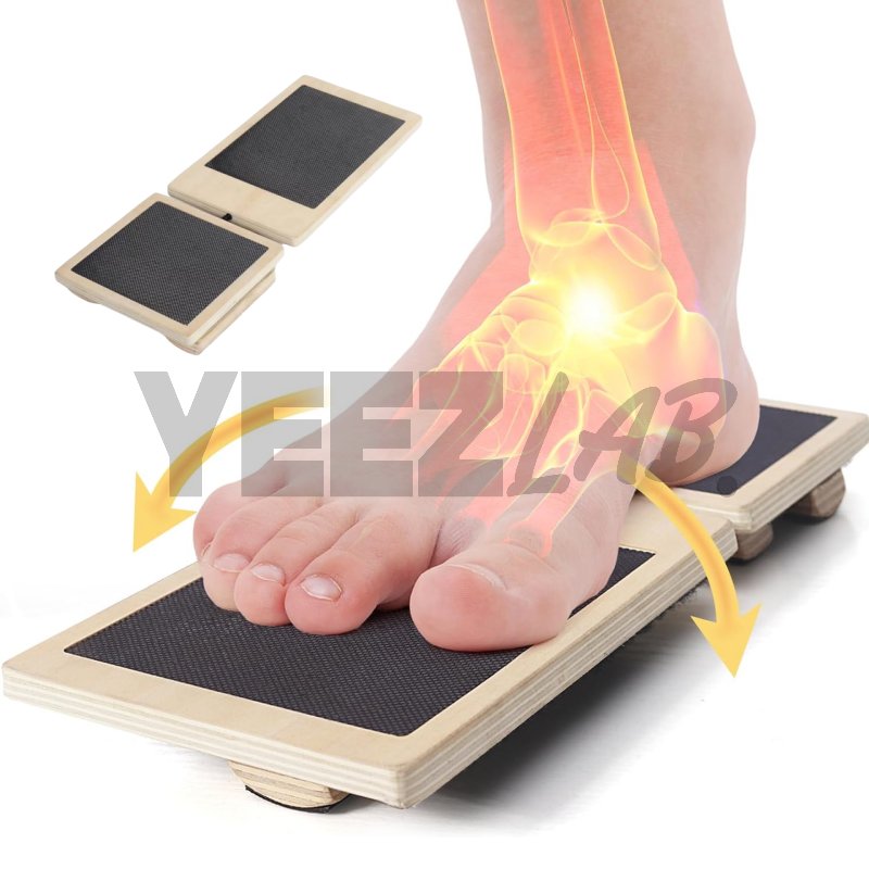 YeezLab™ Single Leg Balance Board – Wooden Ankle Strengthener & Stability Trainer