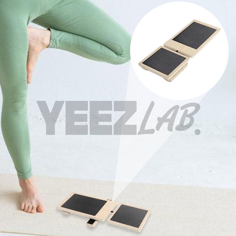 YeezLab™ Single Leg Balance Board – Wooden Ankle Strengthener & Stability Trainer