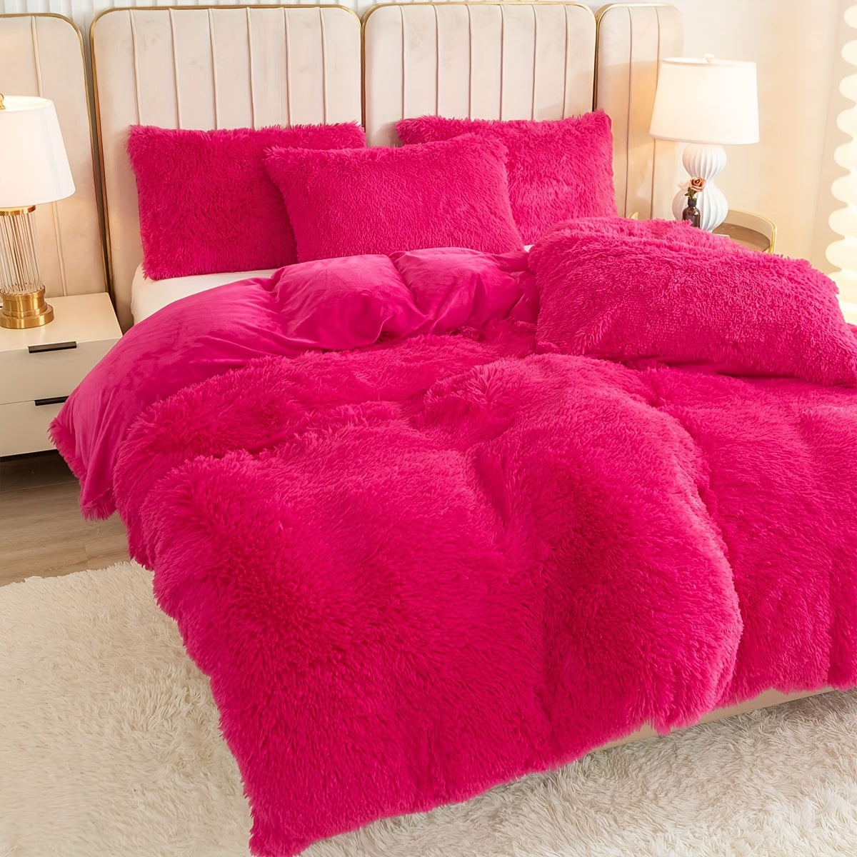 Cozy Fleece Duvet Cover Set with Zipper