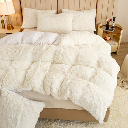 Cozy Fleece Duvet Cover Set with Zipper