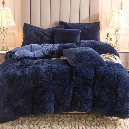 Cozy Fleece Duvet Cover Set with Zipper