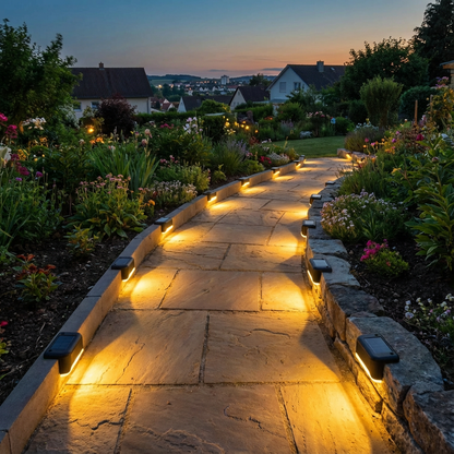 Set of Outdoor Solar Decks and Fence Lights