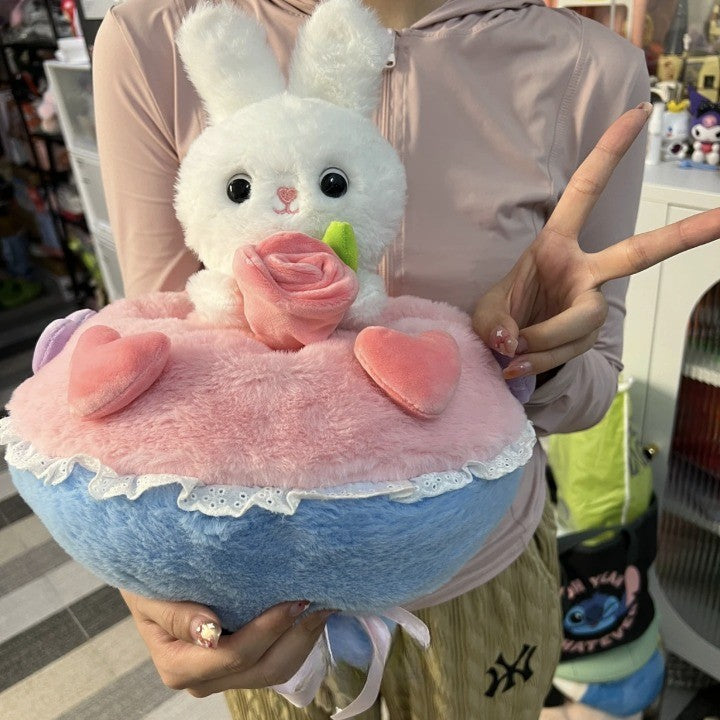 Cute Rabbit Soft Toy Flower Bundle - Yeezlab