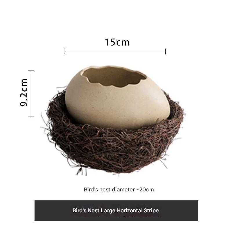 Unique Handcrafted Bird Nest Shaped Ceramic Bowl