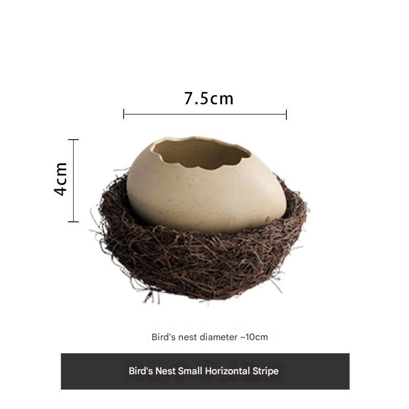 Unique Handcrafted Bird Nest Shaped Ceramic Bowl - Yeezlab