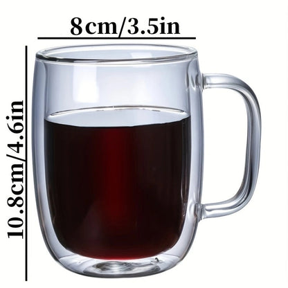Premium Double Walled Glass Coffee Mug