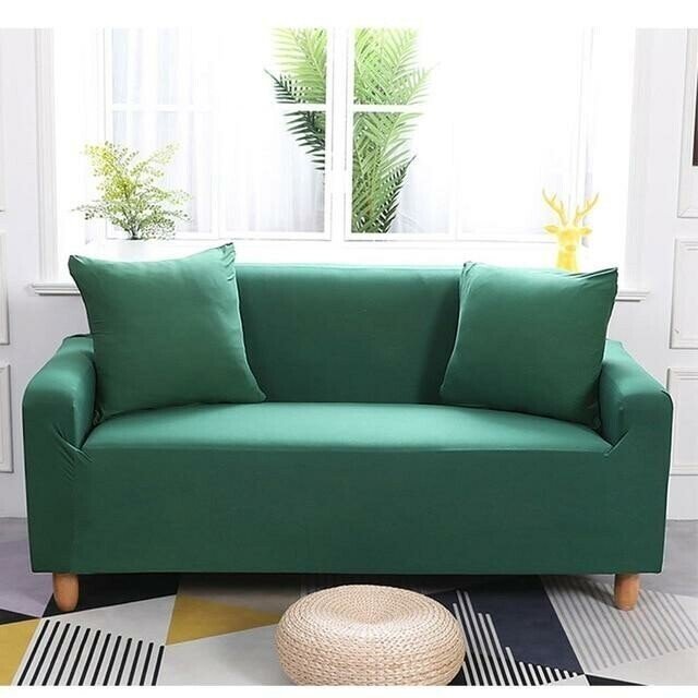Fits Most Sofas Stretchy Slipcover - Solid Colors