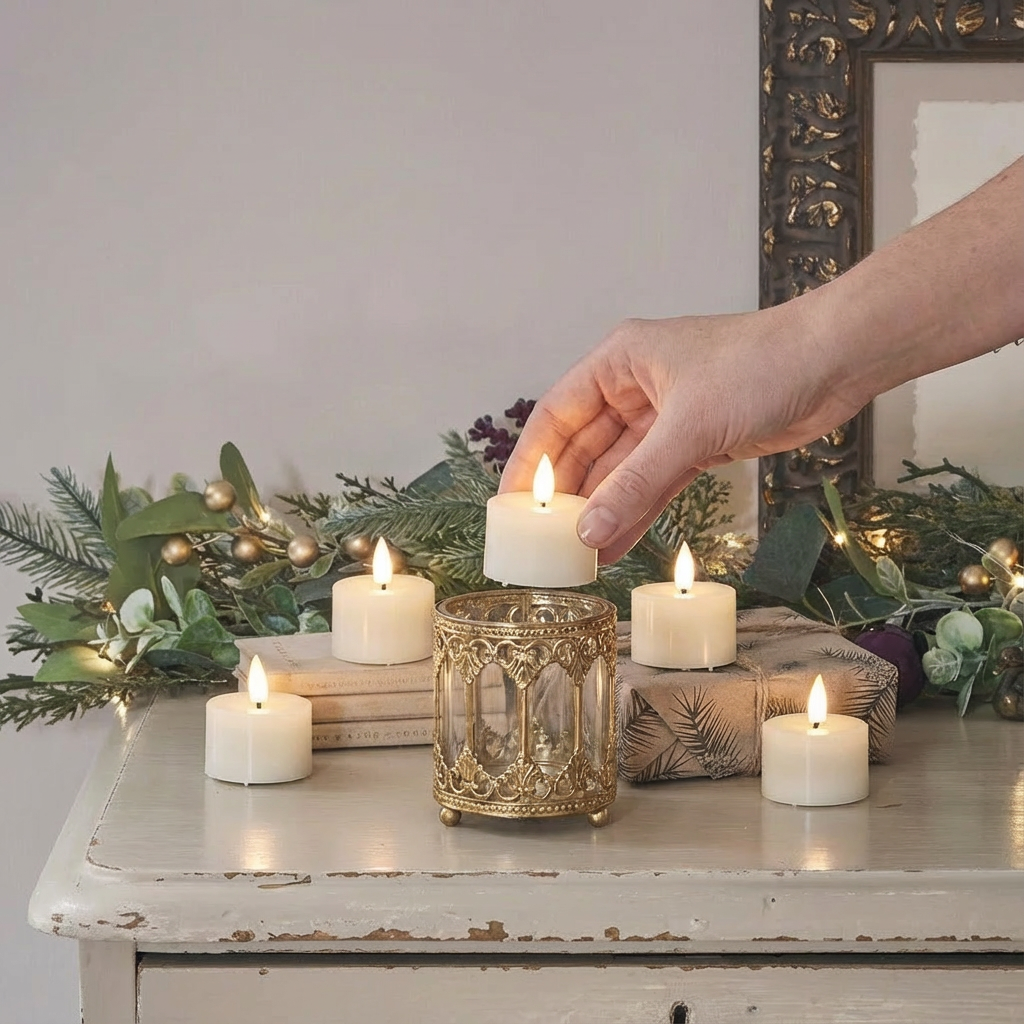 Flickering LED Light Candles - 6 Pcs