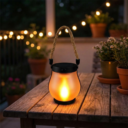 Solar Flickering Flame Garden Lantern