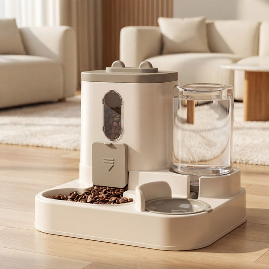 2 in 1 Dog and Cat feeder with food and water dispenser