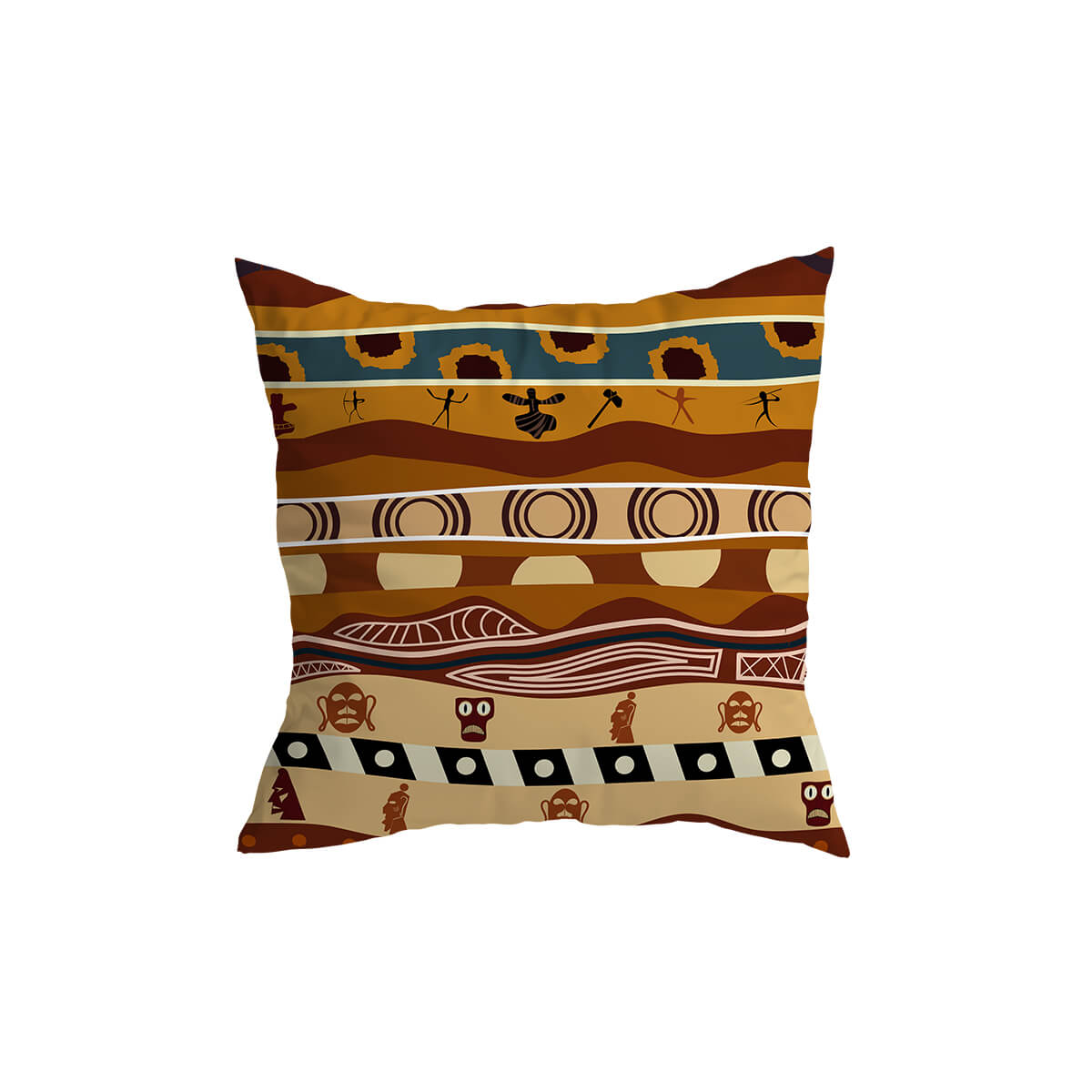 Colorful Tribal Print Throw Pillow