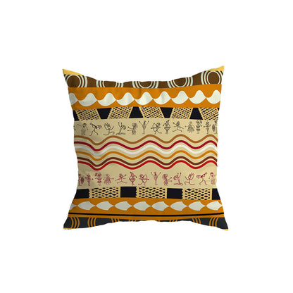 Colorful Tribal Print Throw Pillow