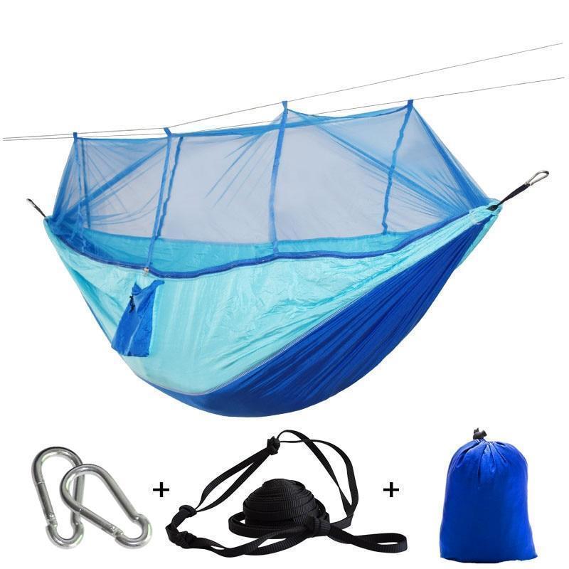 Compact Travel Hammock with Bug Net