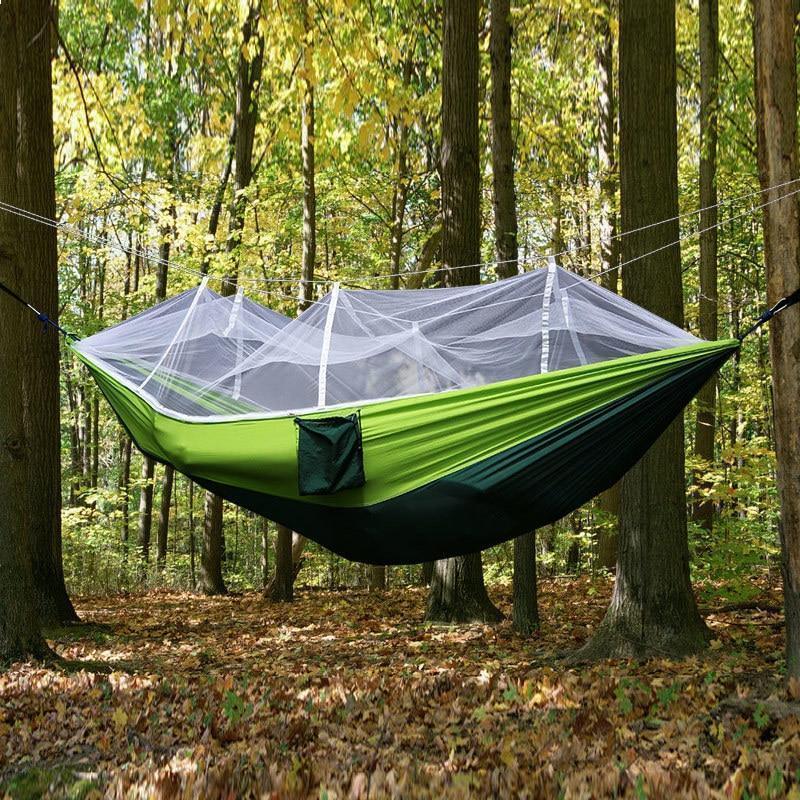 Compact Travel Hammock with Bug Net