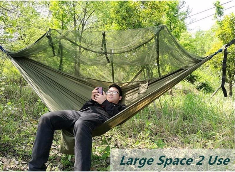 Compact Travel Hammock with Bug Net