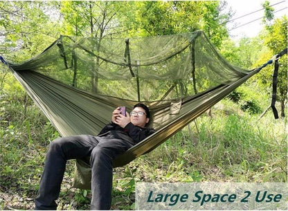 Compact Travel Hammock with Bug Net