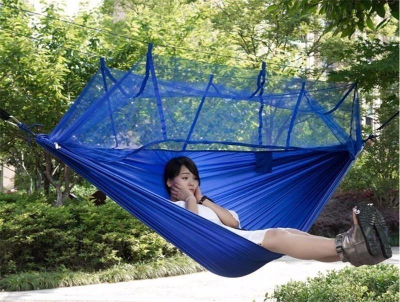 Compact Travel Hammock with Bug Net
