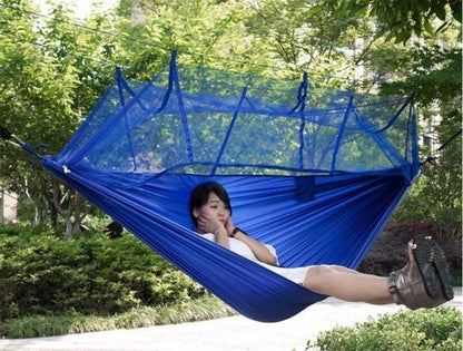 Compact Travel Hammock with Bug Net