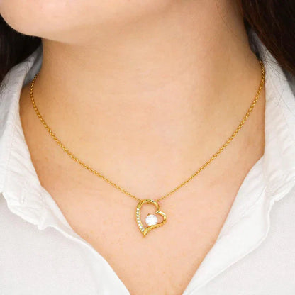 Lovely Rose Gift Box with 14k Gold Heart Necklace