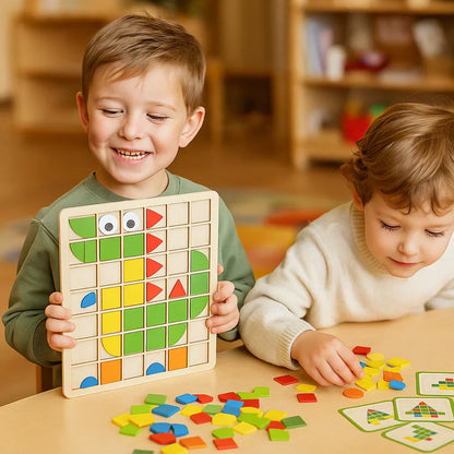 Educational Wooden Shape Sorting Puzzle Toy - Yeezlab