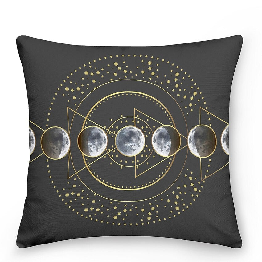 Cosmic Sun Moon Astrology Throw Pillows