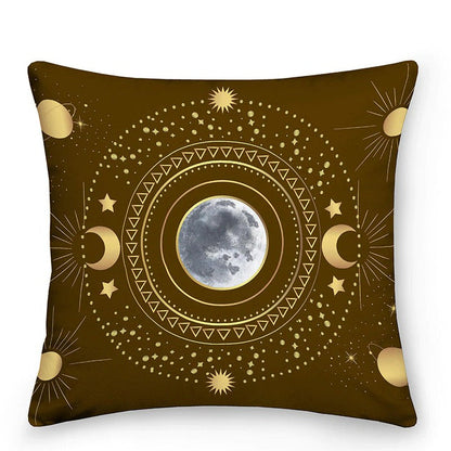 Cosmic Sun Moon Astrology Throw Pillows