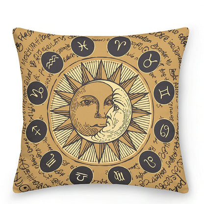 Cosmic Sun Moon Astrology Throw Pillows