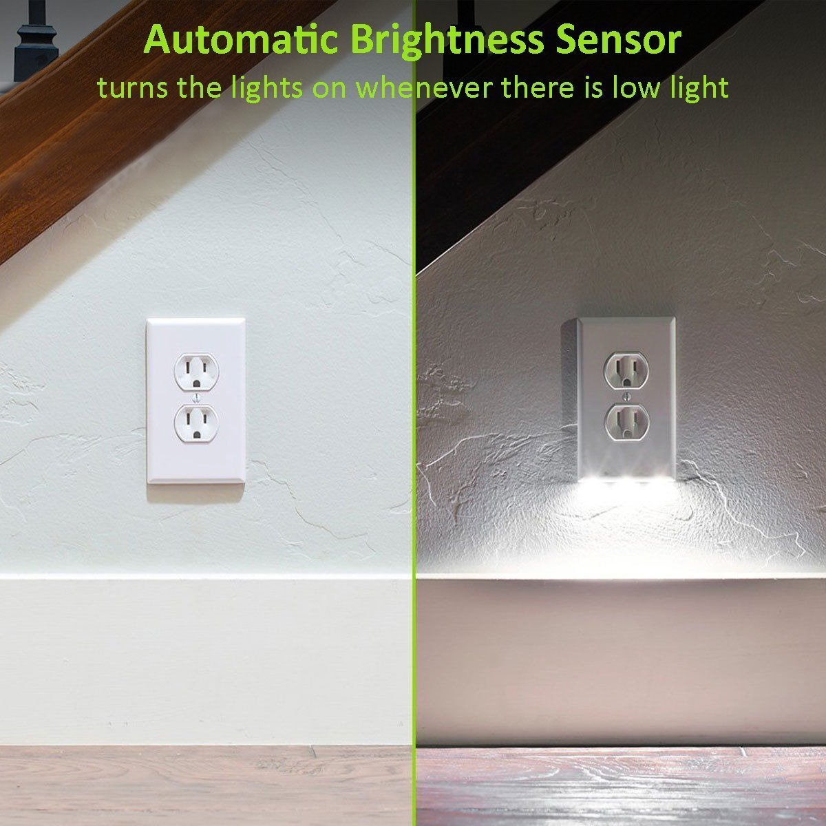 Smart Plug in Night Light Outlet Cover