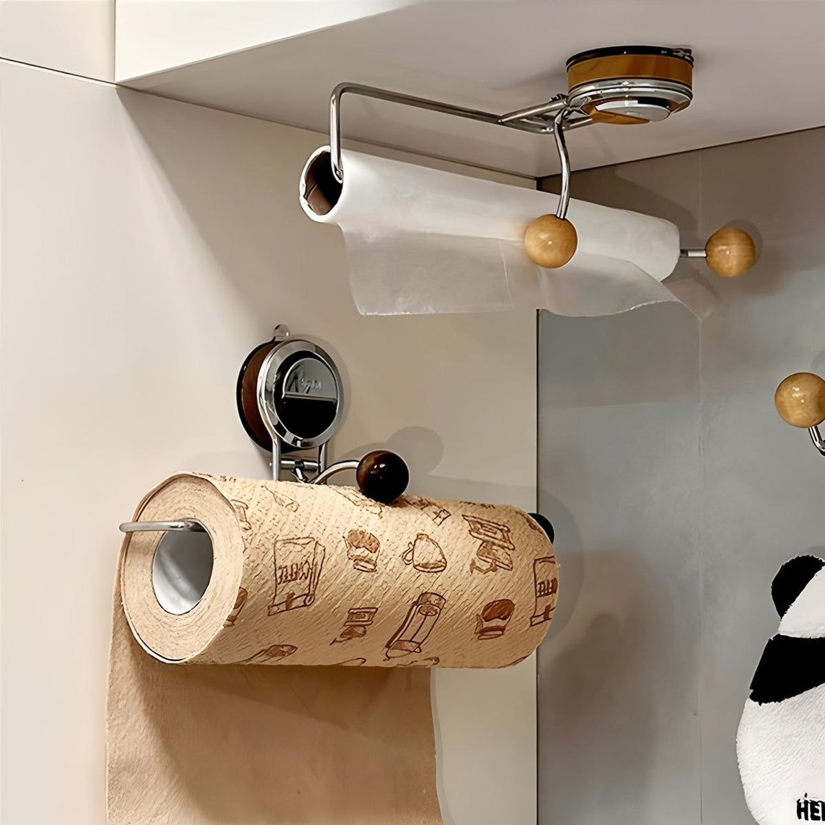 Stick On Stainless Steel Paper Towel Holder