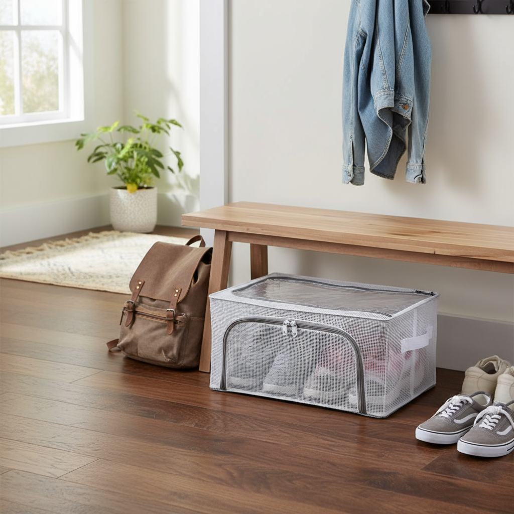 Collapsible Space Saving Shoe Rack Organizer