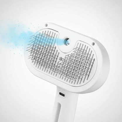 Cat and dog steam grooming brush with mist spray