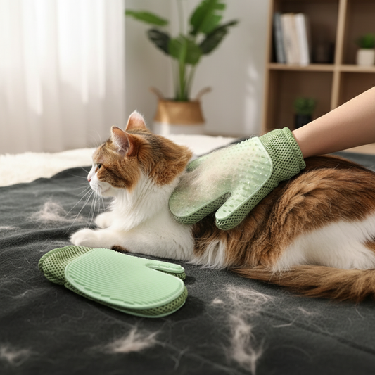2-in-1 Cat Grooming Glove & Massage Brush