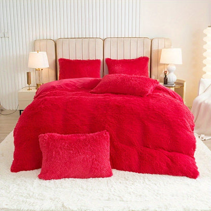 Cozy Fleece Duvet Cover Set with Zipper