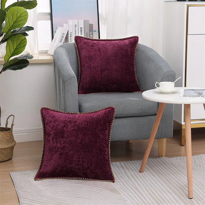 Plush Chenille Velvet Cushion Cover