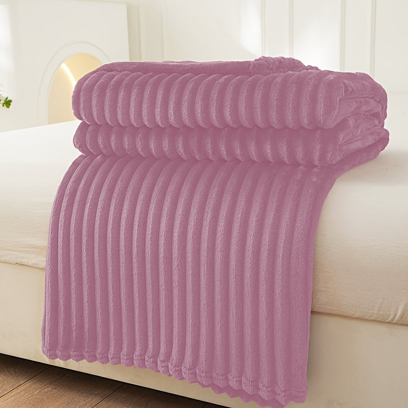 Cozy Fleece Blanket with Textured Pattern