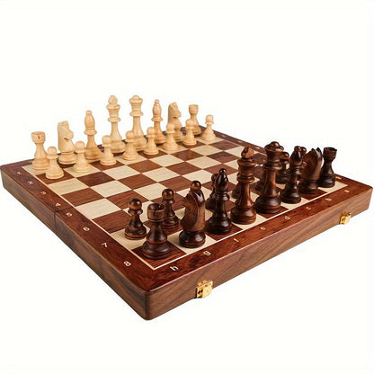 Traditional Wooden Chess Board Set for Home and Travel - Yeezlab