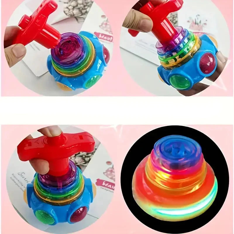 Colorful LED Spinning Top Lamp