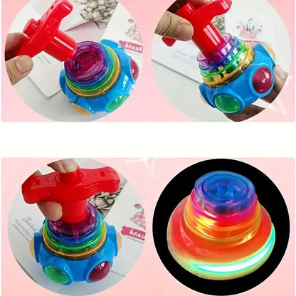 Colorful LED Spinning Top Lamp