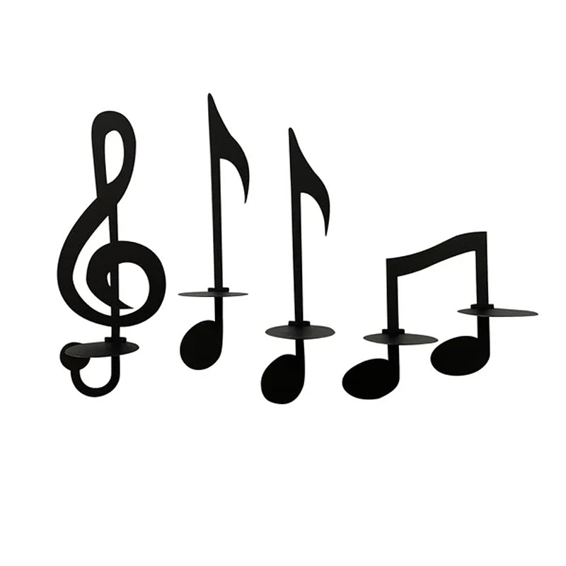 Musical Note Metal Candle Holder