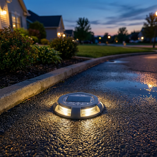4PCS Outdoor Solar LED Driveway and Deck Lighting