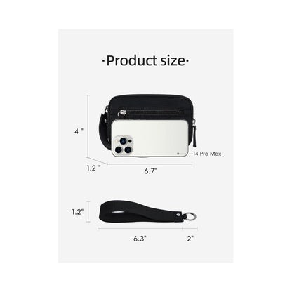 Fashionable Nylon Wristlet Purse with Multiple Pockets